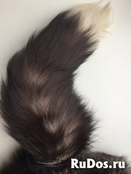 Шапка женская новая мех чернобурка хвост меховая разное 44 46 м р изображение 8