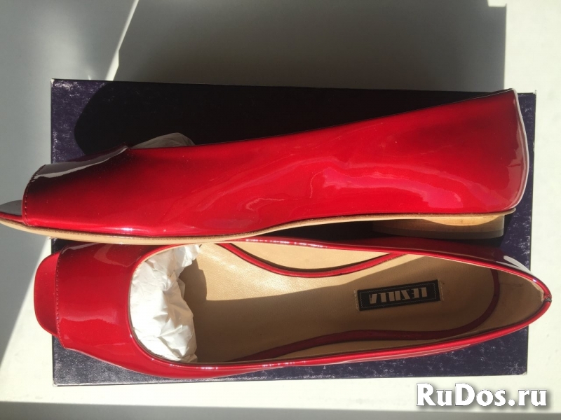 Балетки новые lesilla италия 39 размер красные лак кожа лаковая к изображение 3