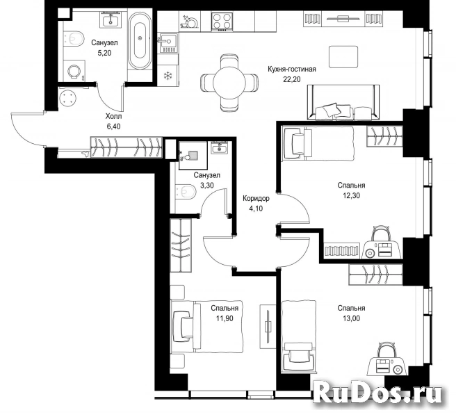 Продам 3 комнатную квартиру 78.4 м2 фотка