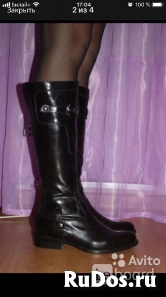 Сапоги женские now италия 39 размер кожа черные зима мех овчина к фото