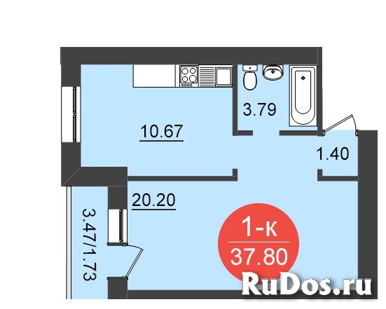 Однокомнатная квартира в ЖК Династия, На пятом этаже фотка