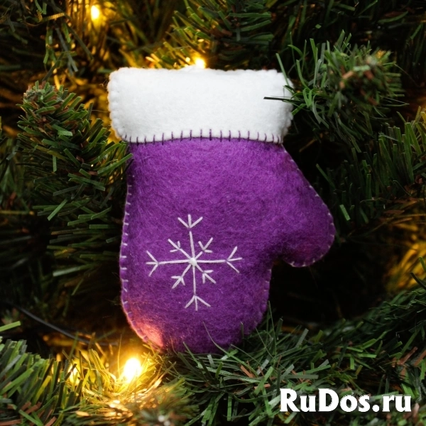 Новогодние игрушки фиолетовые изображение 7