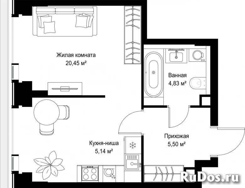 Продам 1 комнатную квартиру 35.92 м2 фотка