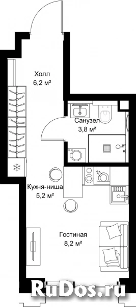 Продам 1 комнатную квартиру 23.4 м2 фотка