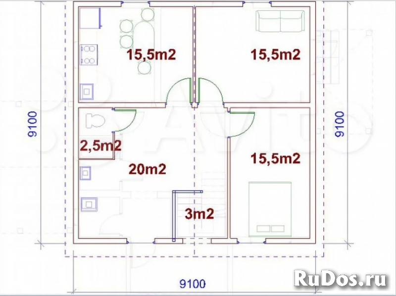 Дом 170 м² на участке 15 сот. изображение 12