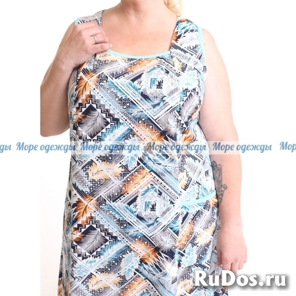 Сарафан  большого размера из хлопка фотка