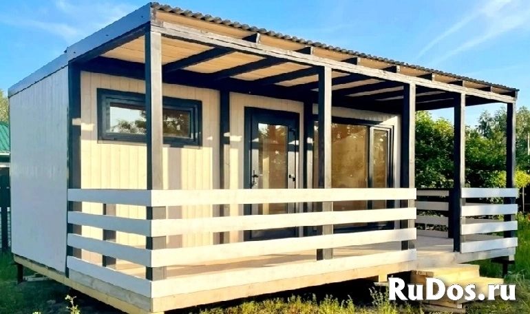 Дачный модульный дом 6 х 4,8 м с верандой 14м2. фотка