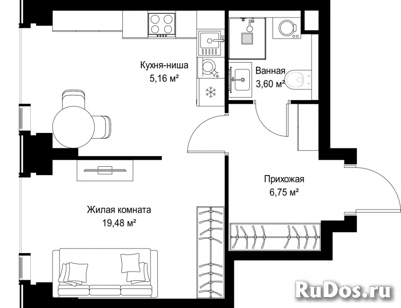 Продам 1 комнатную квартиру 34.99 м2 фотка