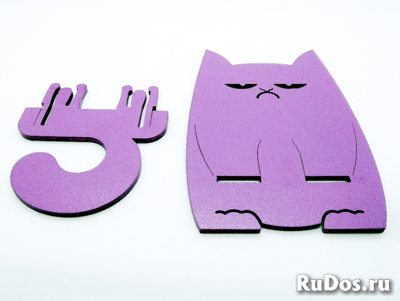 Подставка для телефона "Серьезный Котик" изображение 4