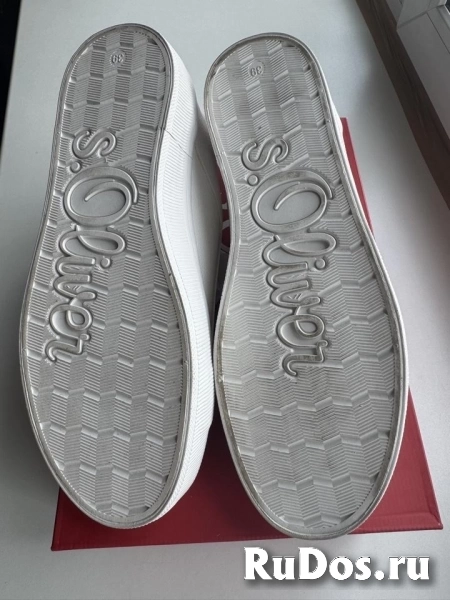 Кроссовки Oliwer белые женские 39 размер кожзам новые платформа кеды кроссы спортивные слипоны обувь на шнурках изображение 4