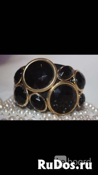 Браслет новый черный камни стразы swarovski сваровски кристаллы м фото