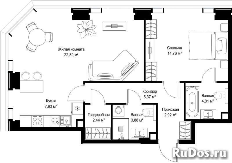 Продам 2 комнатную квартиру 64.2 м2 фотка