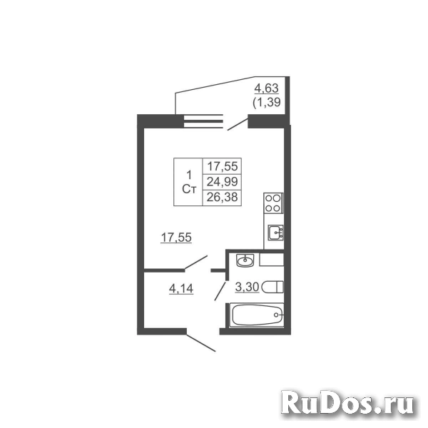Продам 1 комнатную квартиру 26 м2 фото