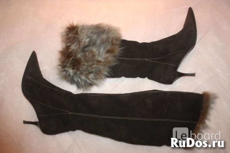 Ботфорты сапоги fabiani италия 39 38 размер коричневые замша зима фото