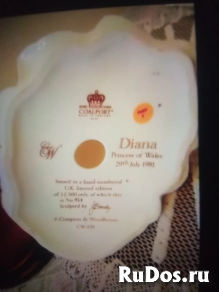 Статуэтка фарфор.Агнлия.Принцеса Диана. изображение 7