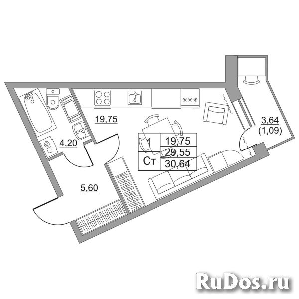 Продам 1 комнатную квартиру 29 м2 фотка