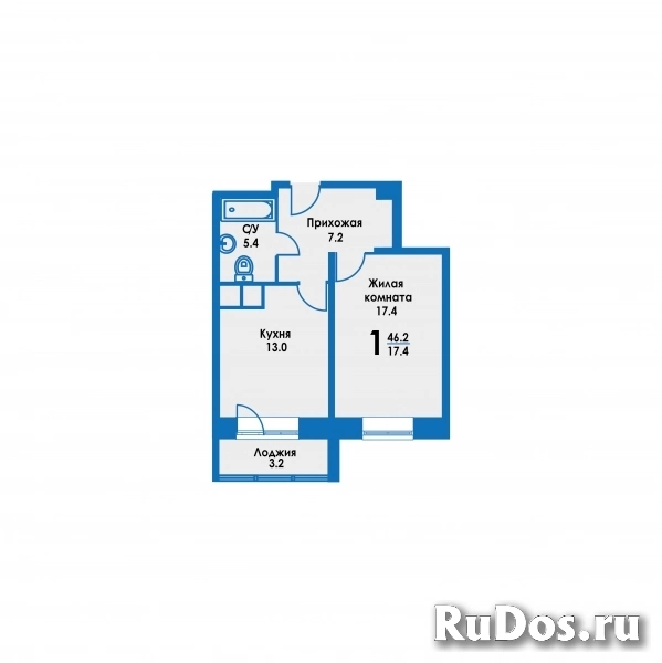 Продам 1 комнатную квартиру 43 м2 фотка