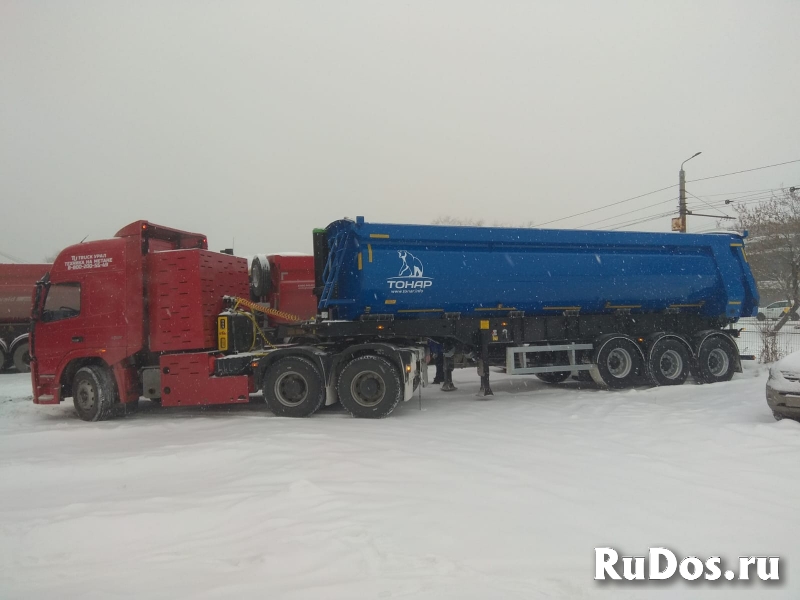 Газовый тягач DAYUN CGC4250, CNG, 6х4 с самосвальным полуприцепом фотка