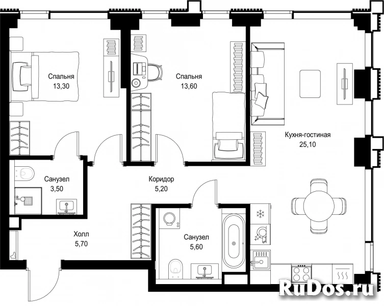 Продам 2 комнатную квартиру 72 м2 фотка