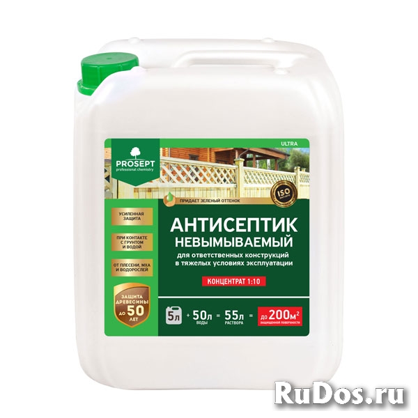 Пропитка для древесины Prosept Ultra (от плесени, мха) 5 л. фото
