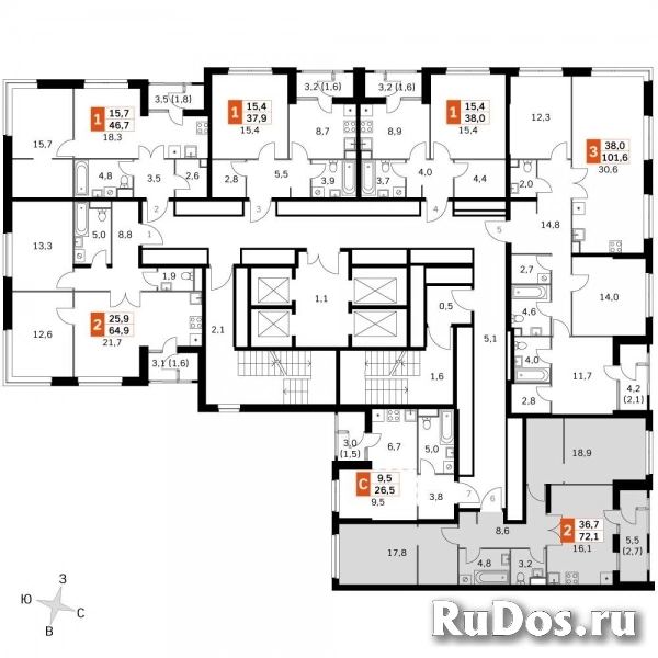 Продам 2 комнатную квартиру 70.2 м2 изображение 4
