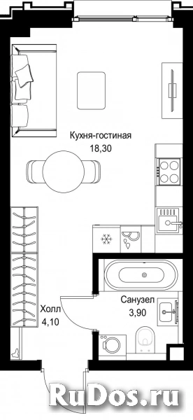 Продам 1 комнатную квартиру 26.3 м2 фотка