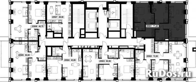Продам 2 комнатную квартиру 71.4 м2 изображение 3