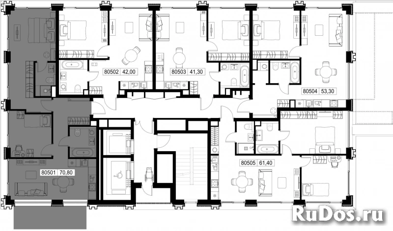 Продам 2 комнатную квартиру 70.8 м2 изображение 3