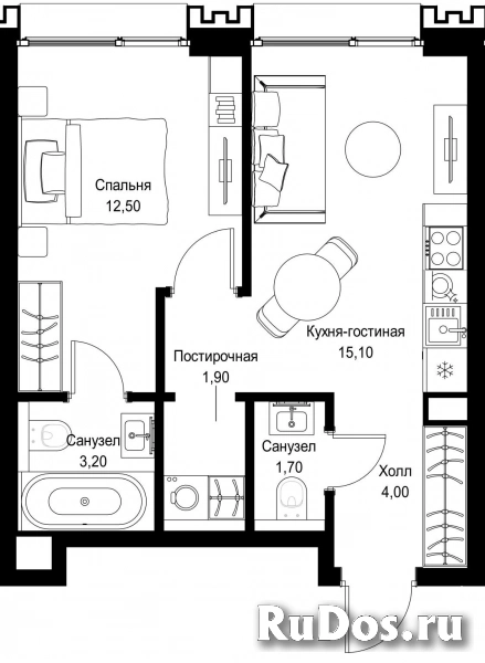 Продам 1 комнатную квартиру 38.4 м2 фотка