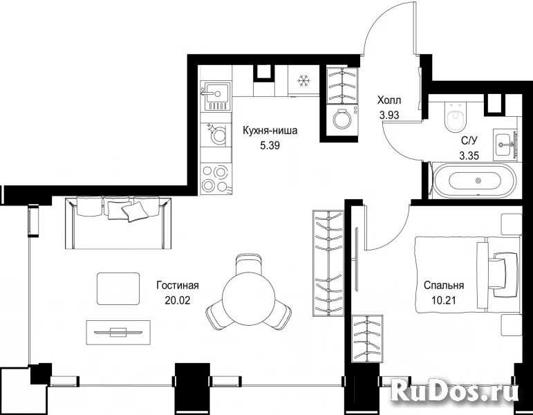 Продам 1 комнатную квартиру 42.9 м2 фотка