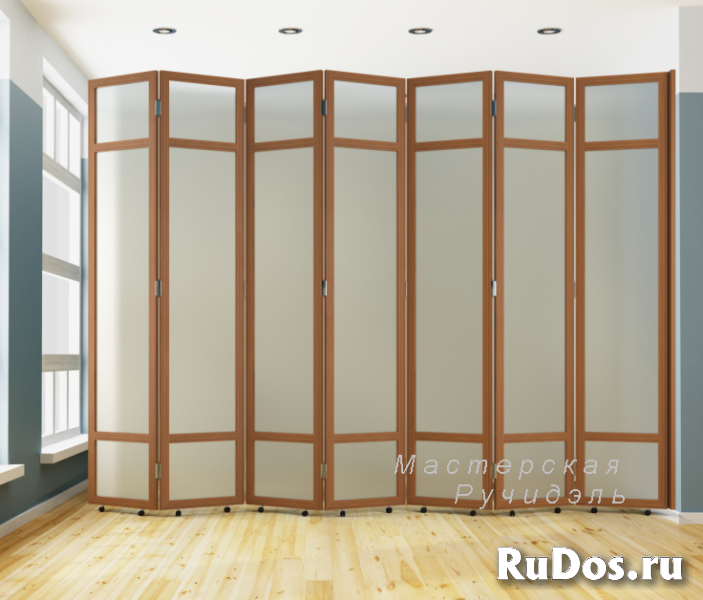 Высокая ширма, перегородка складная изображение 3