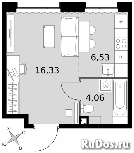 Продам 1 комнатную квартиру 26.9 м2 фотка