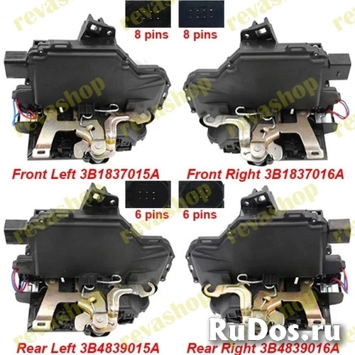 Замок передней левой двери для VW 3B1837015A Центральный привод замка двери Передняя левая сторона 3B1837015A для GOLF 4 IV MK4 SEAT SKODA PASSAT BORA фото