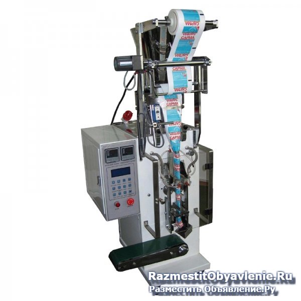 Автомат для фасовки и упаковки специй в плоский па фото