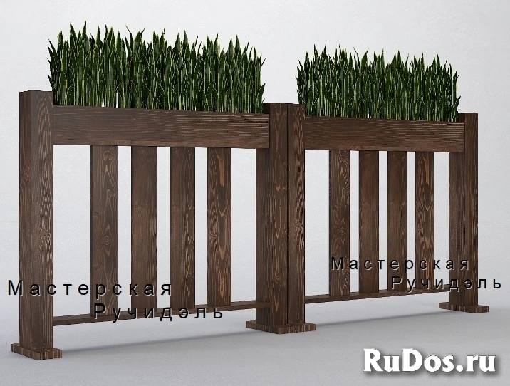 Перегородки для летних кафе, ограждения из дерева изображение 7