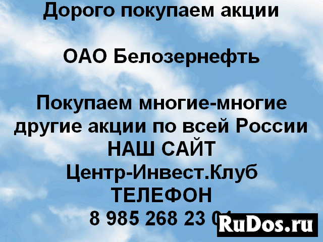 Покупаем акции ОАО Белозернефть и другие акции фото