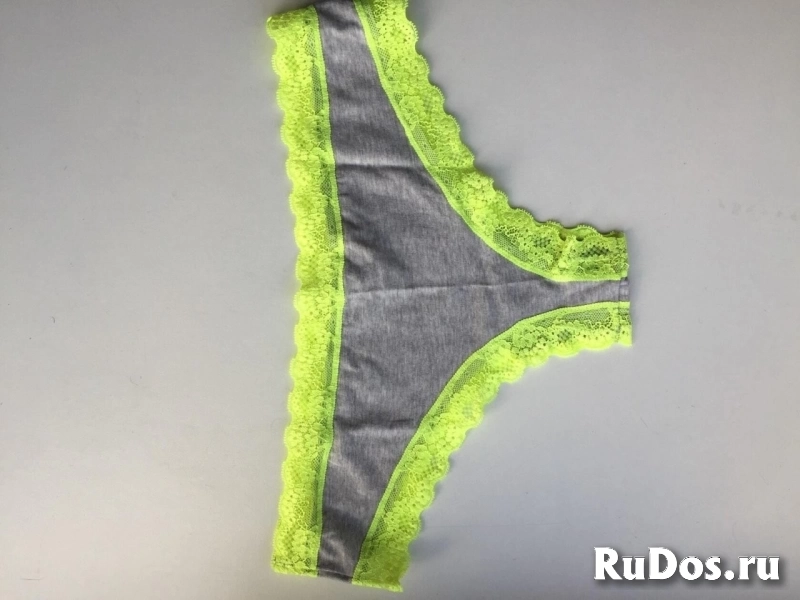 Трусы новые undis 44 46 m хлопок серые кружева неон салатовые ниж изображение 5