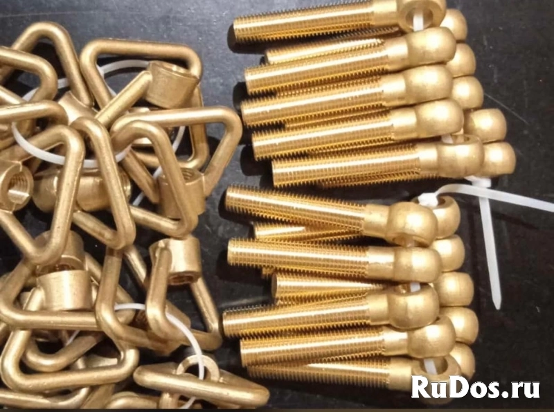 Гайки барашки, болты откидные судовые латунные изображение 6