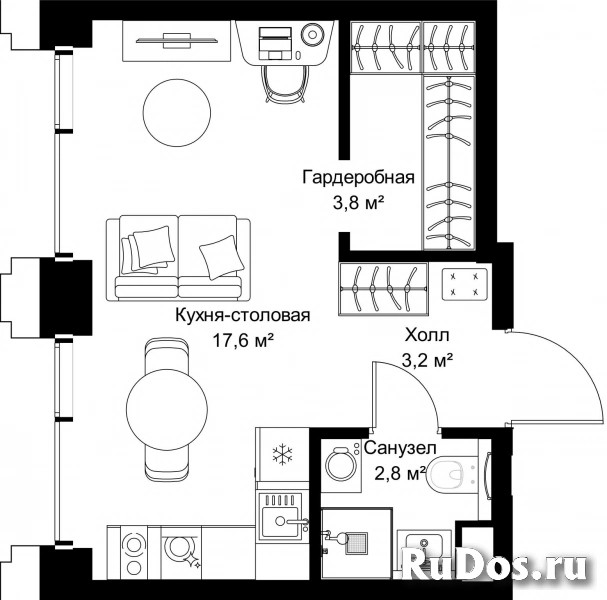 Продам 1 комнатную квартиру 27.4 м2 фотка