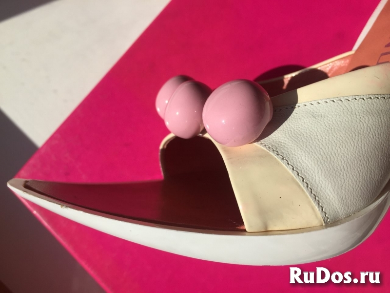 Босоножки сабо vivien lee италия 39 размер белые платформа каблук изображение 10