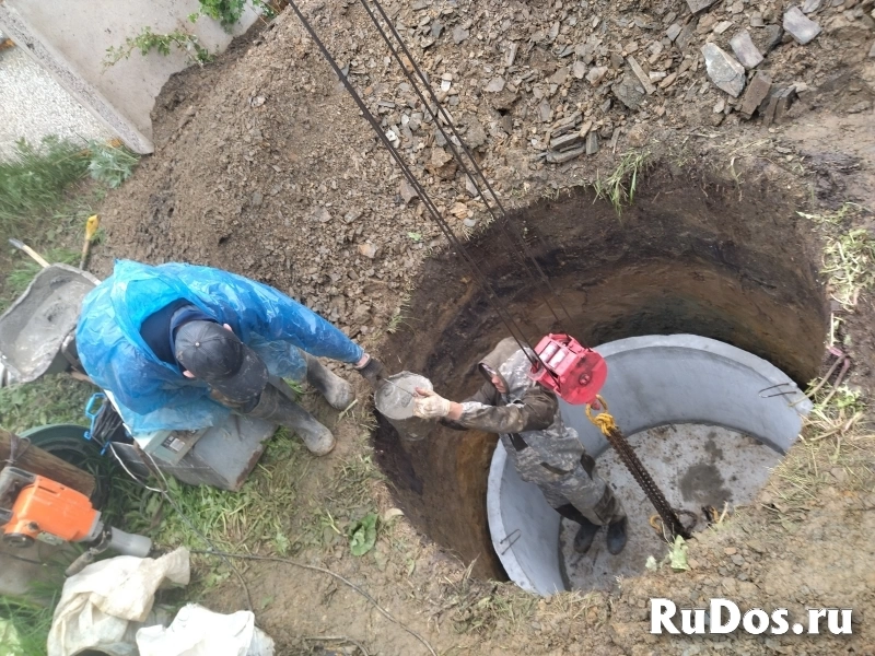 Септик, выгребная яма из бетонных колец под ключ изображение 4