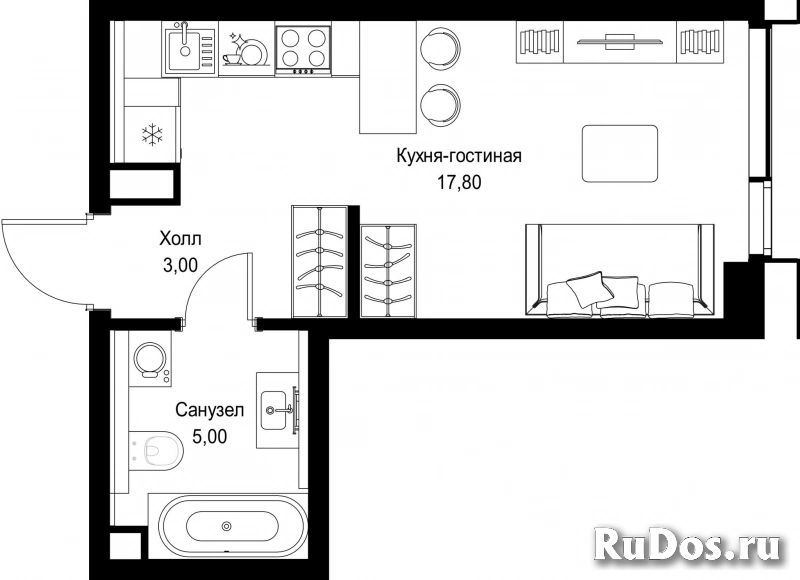Продам 1 комнатную квартиру 25.8 м2 фотка