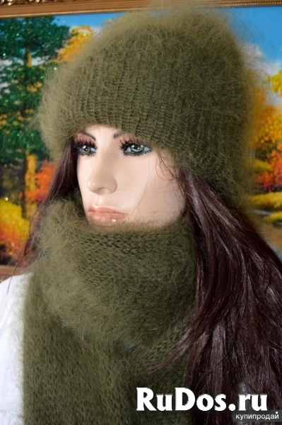 Пончо ручной работы из пуха ангорской козы изображение 10