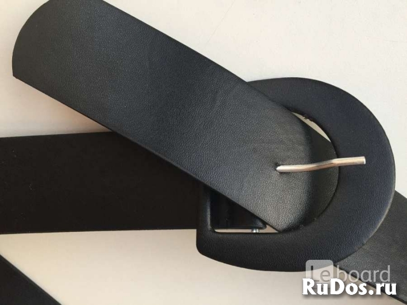 Пояс ремень черный женский широкий кожзам аксессуар мода топ мода изображение 4