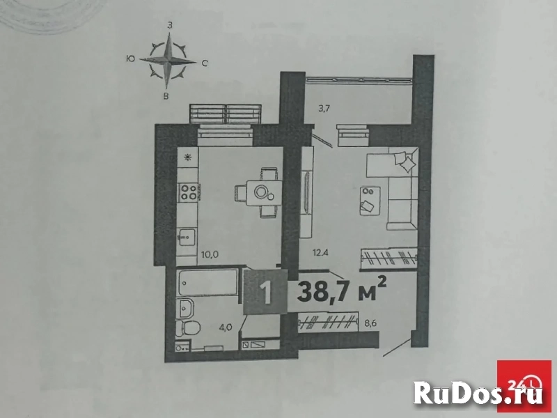 Продам 1 комнатную квартиру 39 м2 фотка