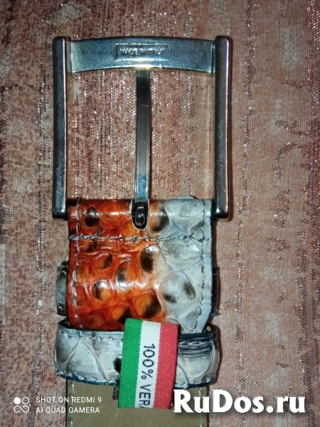 Мужской Ремень из Натуральной Кожи Питона изображение 3