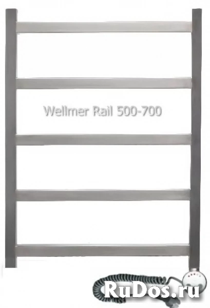 Электрический полотенцесушитель Wellmer Rail, 5 перекладин, размеры 70 х 53 х 8 см изображение 3