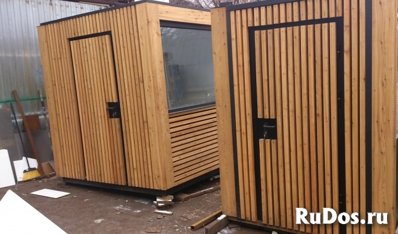 Пост охраны 1,6х1,6х2,5м, бруски лиственницы экостиль фотка