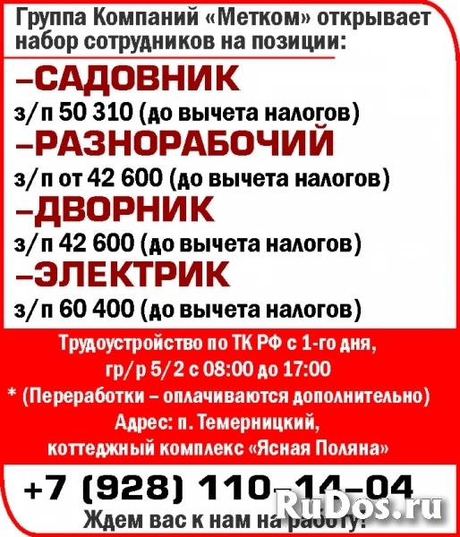 Садовник, разнорабочий, дворник, электрик фото