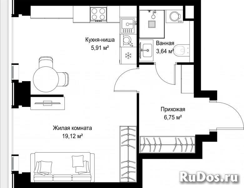 Продам 1 комнатную квартиру 35.42 м2 фотка